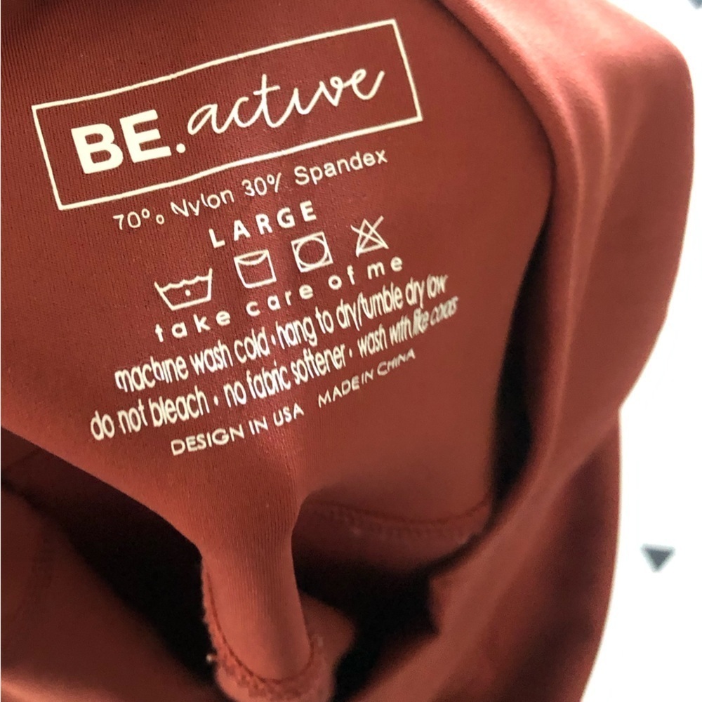 Be Active|Burnt Orange/Rust athletic high rise leggings,Size Large•••Stretchy - Picture 5 of 9